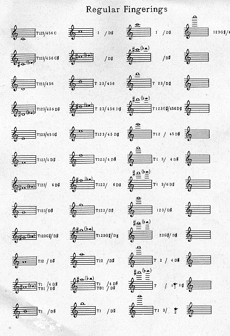 Flute Fingerings Chart